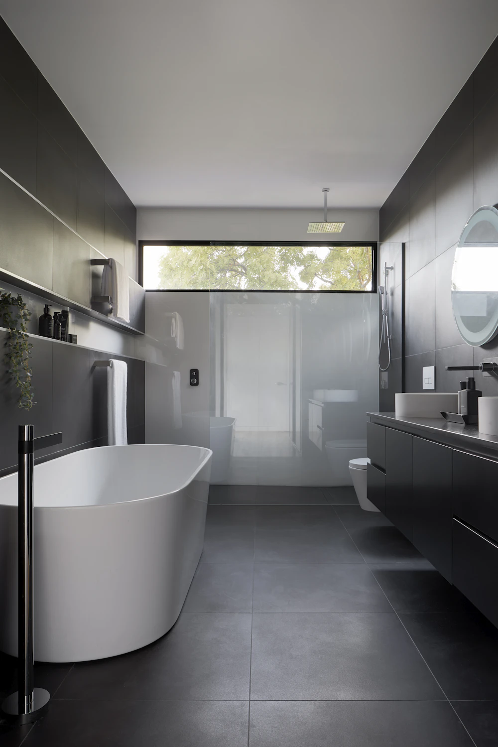 Modern guest bathroom after remodeling in Dubai Hills